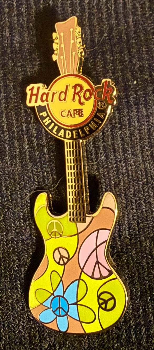 Hard Rock Cafe Philadelphia Peace Guitar Limited Edition Pin